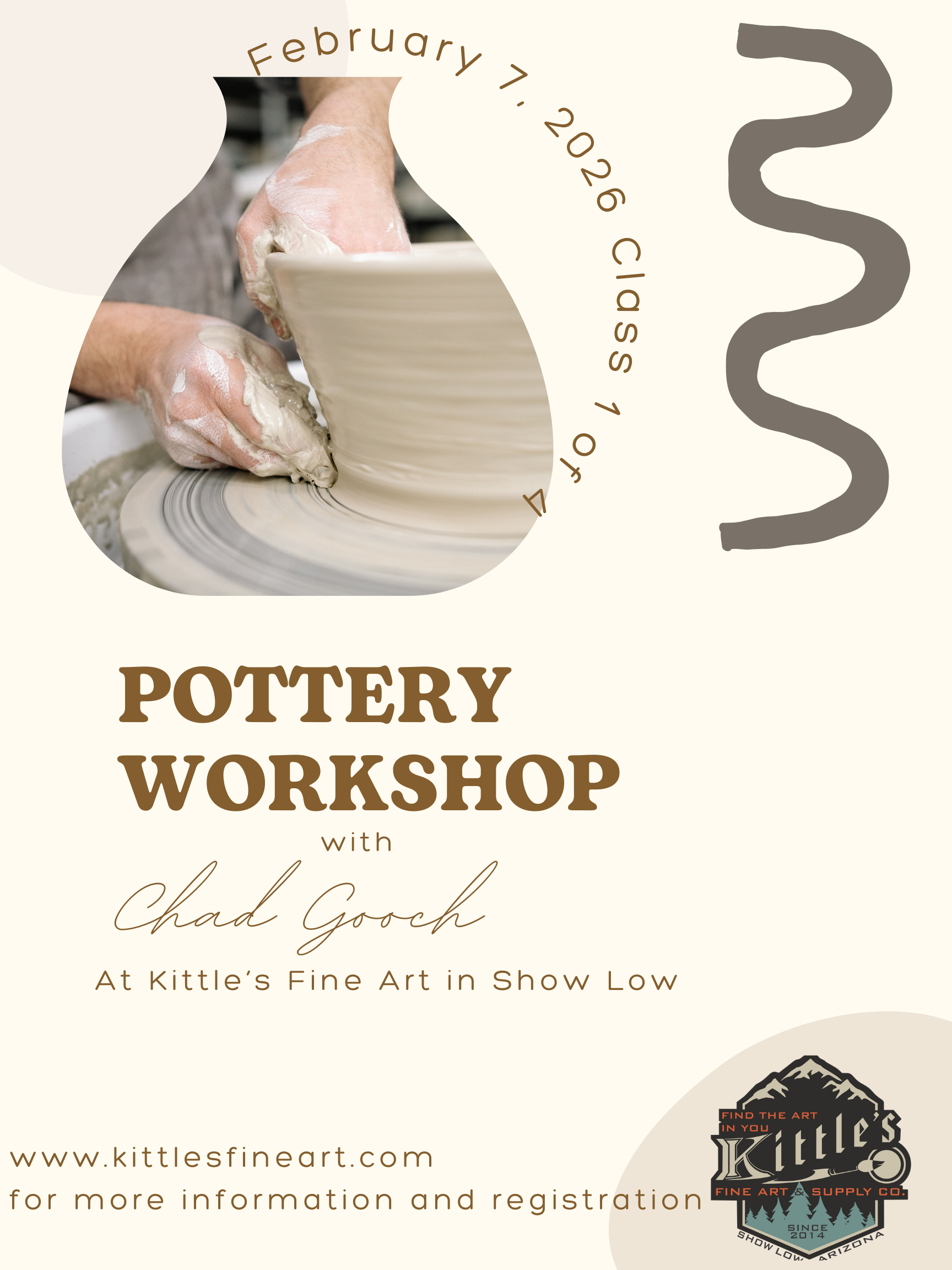 Beige and Pink Modern Illustrative Pottery Workshop Poster (3)